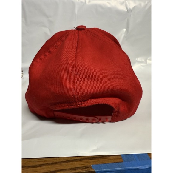 VTG 80s 90s Kansas City Chiefs DeLong Canvas Snapback Hat Red NFL Made USA - Picture 3 of 9